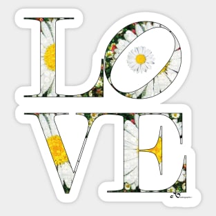 LOVE Letters April Birth Month Flower Daisy Sticker
